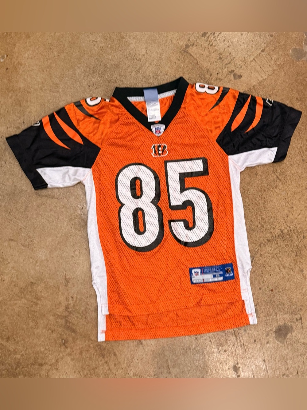 Cincinnati Bengals Chad Johnson #85 Reebok NFL Football Jersey Orange/Black YS